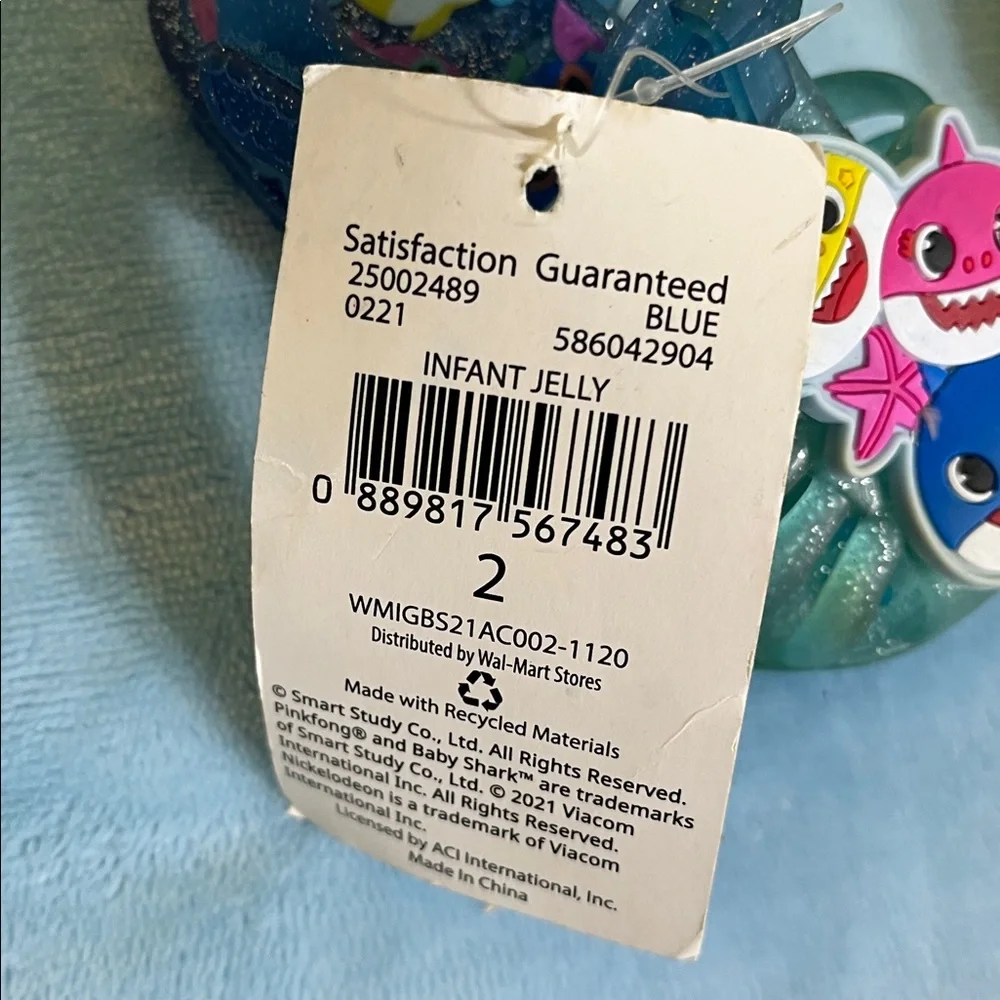 Baby Shark Jelly Sandals – Size 2 Infant (3-6 mo)– NEW WITH TAGS
